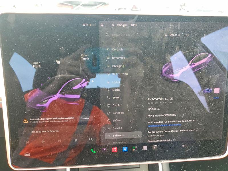 Aukcja sprzedaży 2019 Tesla Model 3, vin: 5YJ3E1EA3KF327812, numer aukcji: 64736026