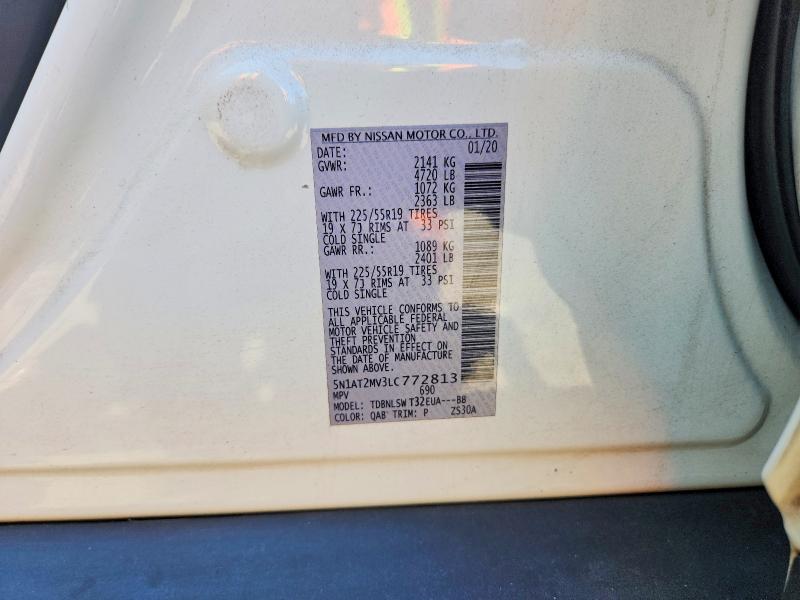 Продаж на аукціоні авто 2020 Nissan Rogue, vin: 5N1AT2MV3LC772813, номер лоту: 64330616