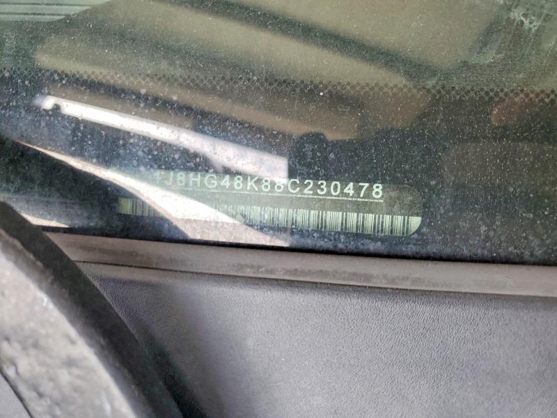 66285646 :رقم المزاد ، 1J8HG48K88C230478 vin ، 2008 Jeep Commander مزاد بيع