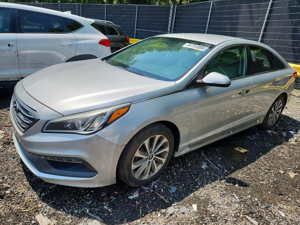 2015 Hyundai Sonata მანქანა იყიდება აუქციონზე, vin: 5NPE34AF1FH090228, აუქციონის ნომერი: 64751086