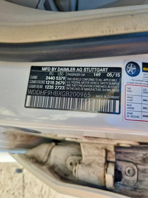 66354056 :رقم المزاد ، WDDHF9HBXGB200965 vin ، 2016 Mercedes-benz E مزاد بيع