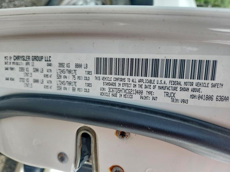 Продаж на аукціоні авто 2012 Dodge Ram 2500, vin: 3C6TD5HTXCG213400, номер лоту: 64466176