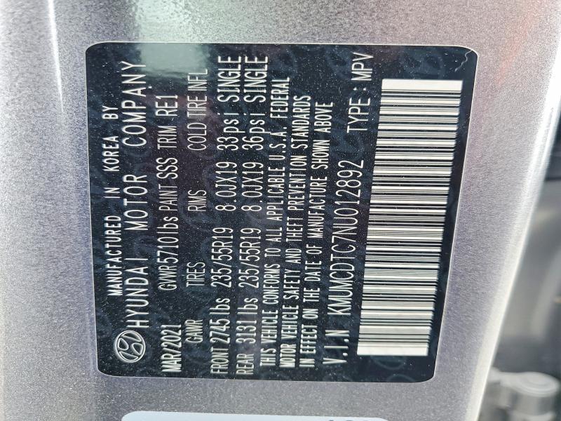 65149746 :رقم المزاد ، KMUMCDTC7NU012892 vin ، 2022 Genesis Gv70 مزاد بيع