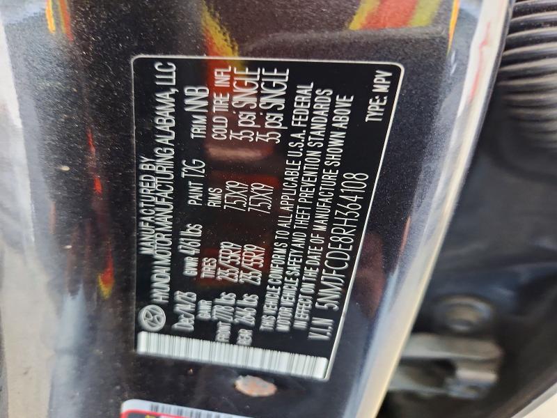 66251136 :رقم المزاد ، 5NMJFCDE8RH364108 vin ، 2024 Hyundai Tucson مزاد بيع