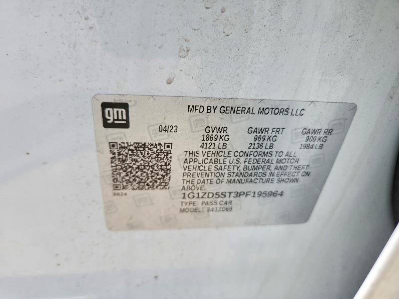 Продажа на аукционе авто 2023 Chevrolet Malibu, vin: 1G1ZD5ST3PF195964, номер лота: 66411526