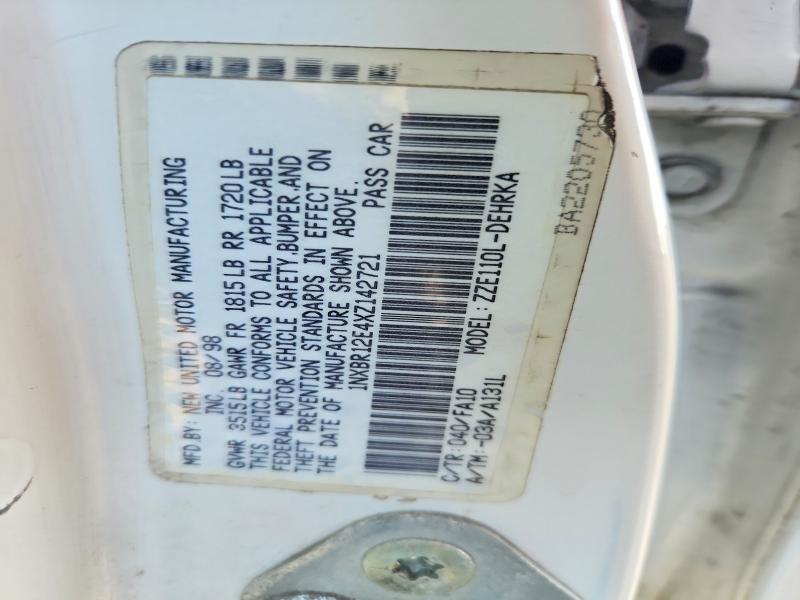 63880536 :رقم المزاد ، 1NXBR12E4XZ142721 vin ، 1999 Toyota Corolla مزاد بيع