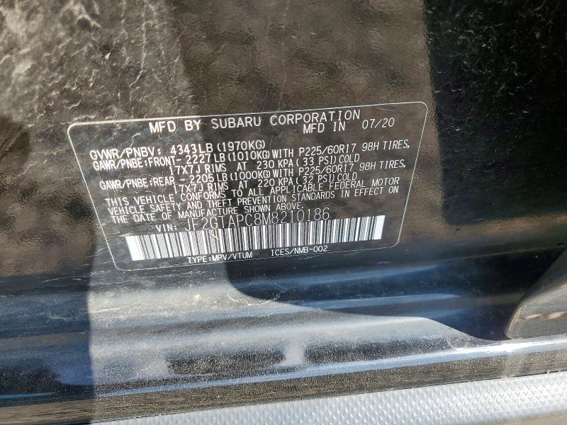 Aukcja sprzedaży 2021 Subaru Crosstrek, vin: JF2GTAPC8M8210186, numer aukcji: 66403116