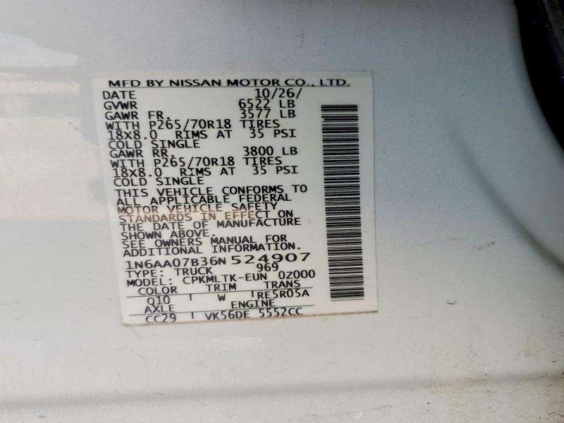 Продажа на аукционе авто 2006 Nissan Titan, vin: 1N6AA07B36N524907, номер лота: 63258236