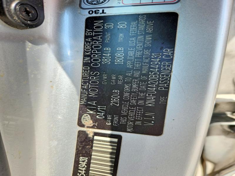 Aukcja sprzedaży 2011 Kia Forte, vin: KNAFU4A20B5449431, numer aukcji: 63652546