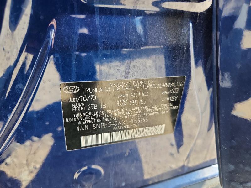 Продажа на аукционе авто 2020 Hyundai Sonata, vin: 5NPEG4JAXLH055255, номер лота: 65684656