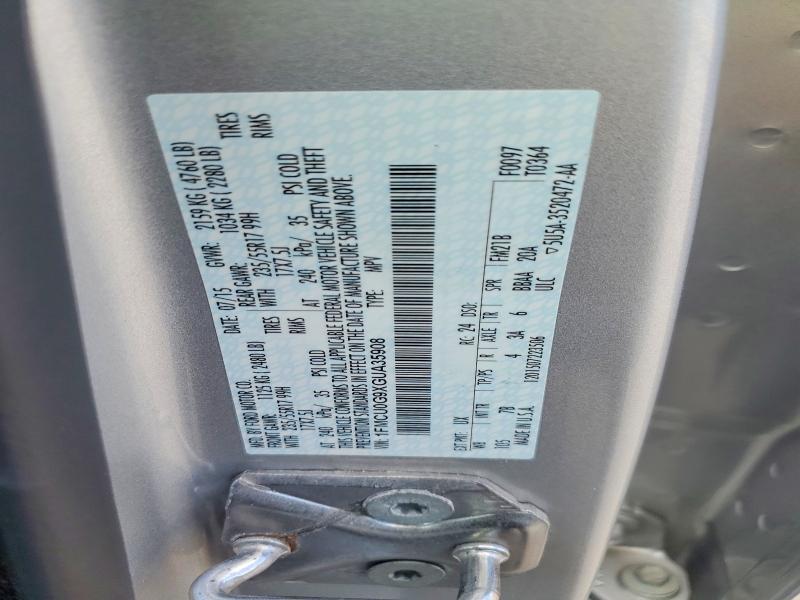 Продаж на аукціоні авто 2016 Ford Escape, vin: 1FMCU0G9XGUA35908, номер лоту: 65482256
