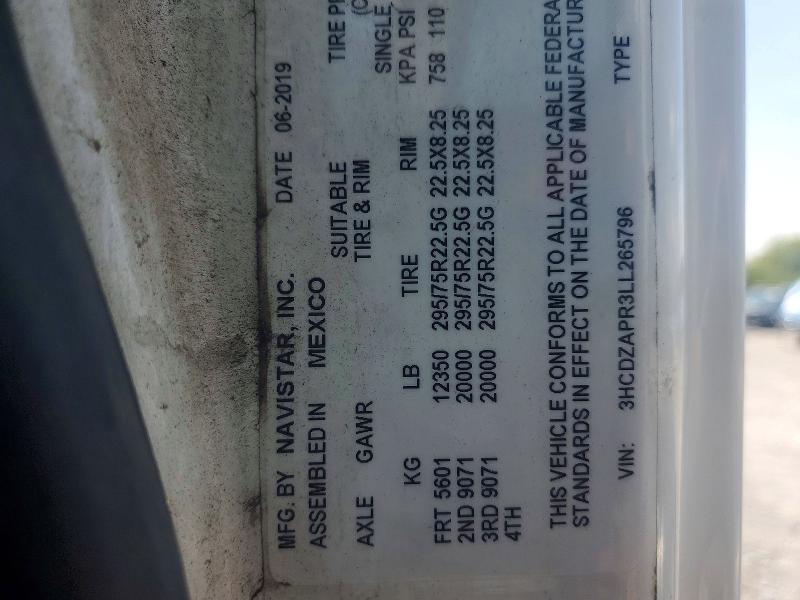 Auction sale of the 2020 International Lt625, vin: 3HCDZAPR3LL265796, lot number: 62760066