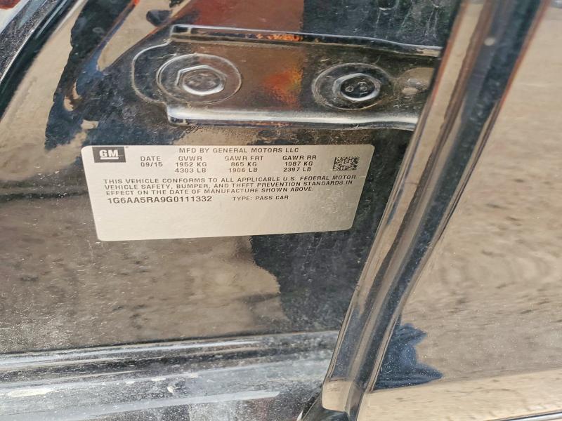 66801276 :رقم المزاد ، 1G6AA5RA9G0111332 vin ، 2016 Cadillac Ats مزاد بيع