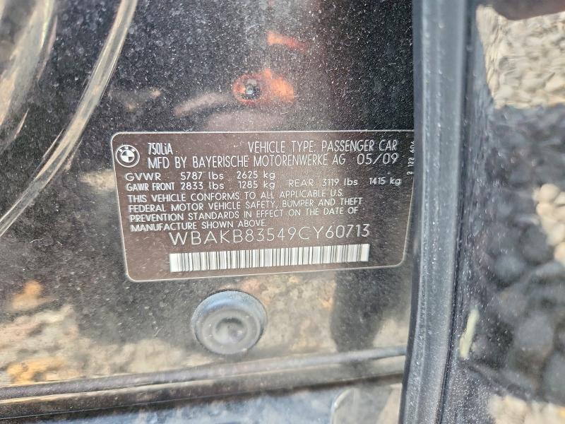 Aukcja sprzedaży 2009 Bmw 750, vin: WBAKB83549CY60713, numer aukcji: 66495106