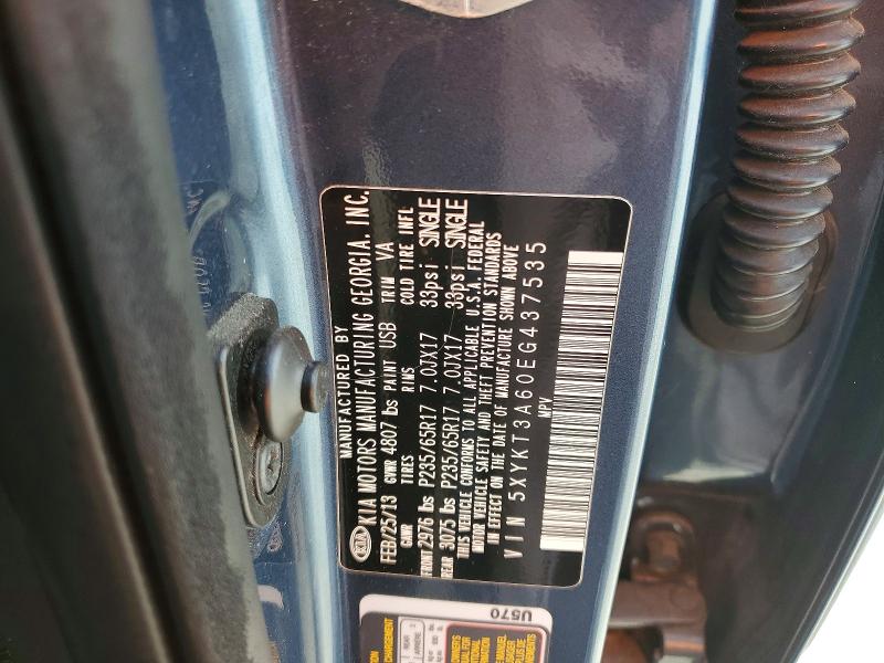 Продажа на аукционе авто 2014 Kia Sorento, vin: 5XYKT3A60EG437535, номер лота: 64326016