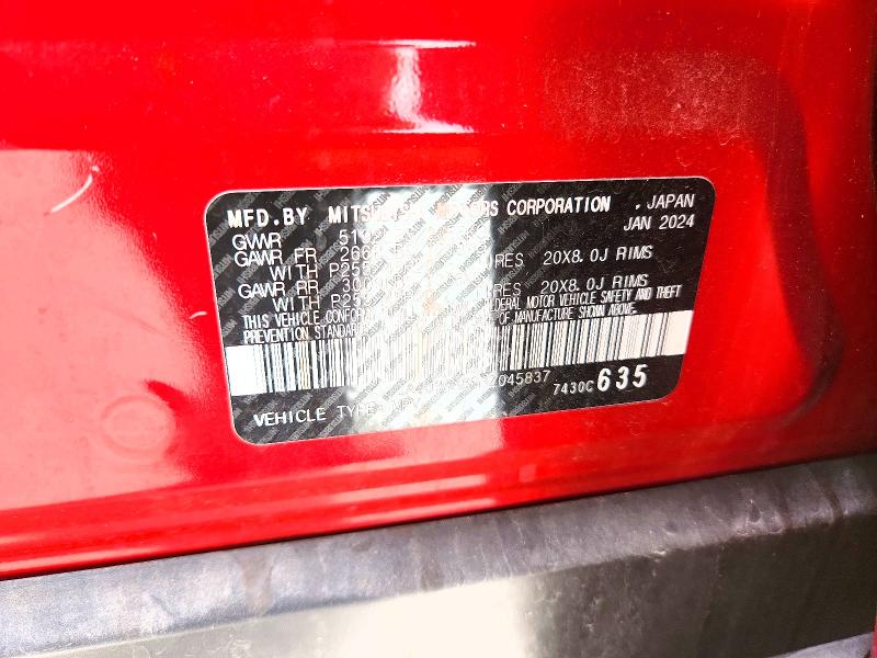 2024 Mitsubishi Outlander მანქანა იყიდება აუქციონზე, vin: JA4J3WA86RZ045837, აუქციონის ნომერი: 66352896