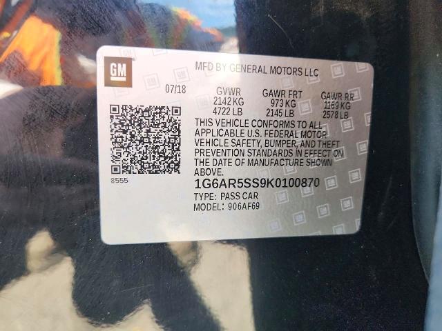 Продаж на аукціоні авто 2019 Cadillac Cts, vin: 1G6AR5SS9K0100870, номер лоту: 64922726