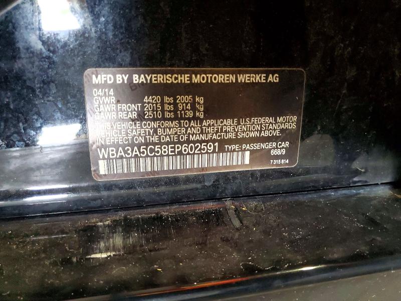 63882716 :رقم المزاد ، WBA3A5C58EP602591 vin ، 2014 Bmw 328 مزاد بيع