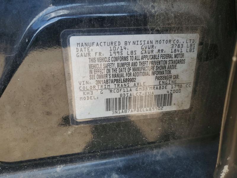 Aukcja sprzedaży 2014 Nissan Sentra, vin: 3N1AB7AP8EL689902, numer aukcji: 65297446