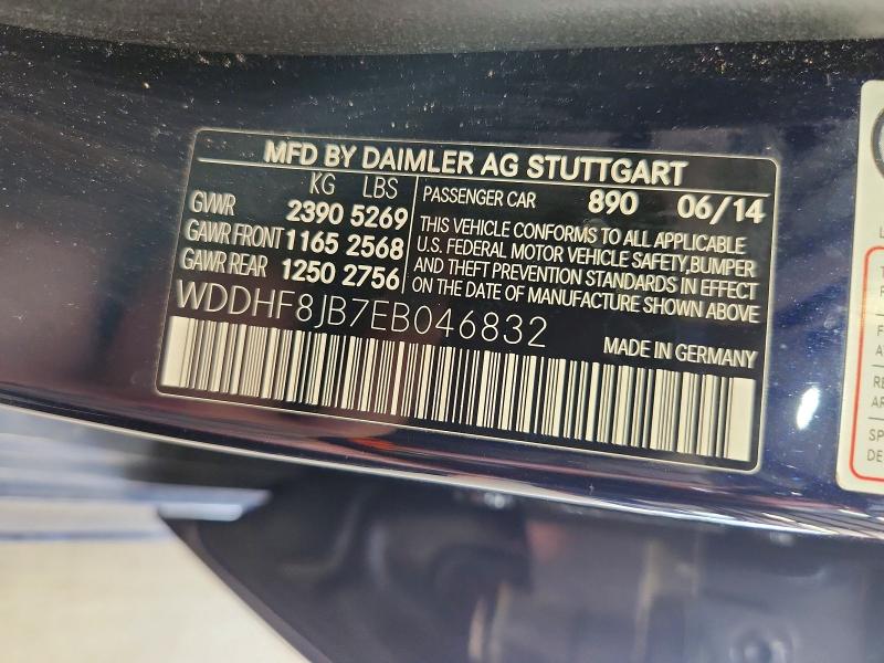 65108326 :رقم المزاد ، WDDHF8JB7EB046832 vin ، 2014 Mercedes-benz E مزاد بيع