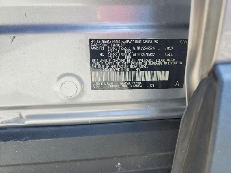 65606016 :رقم المزاد ، 2T3W1RFV2MC164366 vin ، 2021 Toyota Rav4 مزاد بيع