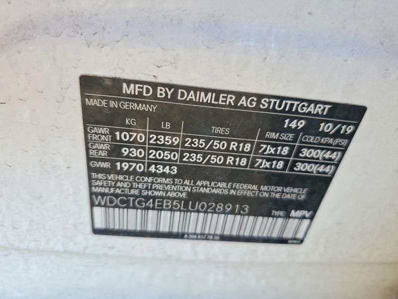 Auction sale of the 2020 Mercedes-benz Gla, vin: WDCTG4EB5LU028913, lot number: 64236016