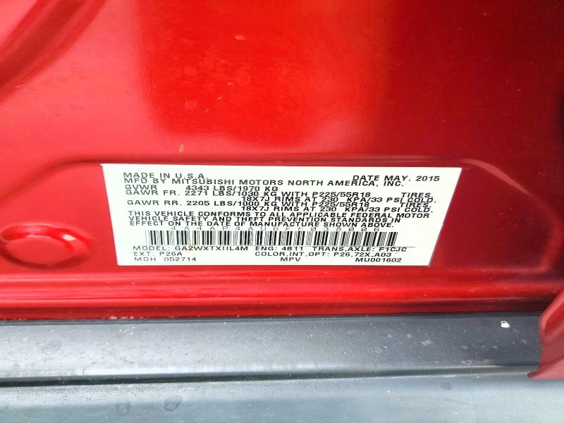 Продаж на аукціоні авто 2015 Mitsubishi Outlander Sport, vin: 4A4AP4AU6FE038006, номер лоту: 65523386