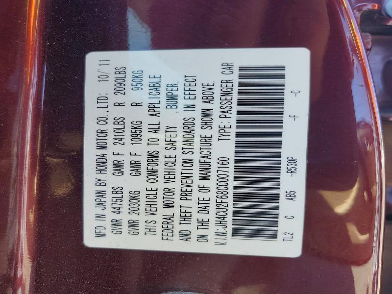 Aukcja sprzedaży 2012 Acura Tsx, vin: JH4CU2F68CC007160, numer aukcji: 64300816