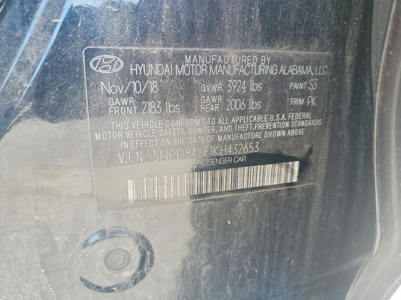 Aukcja sprzedaży 2019 Hyundai Elantra, vin: 5NPD84LF1KH432653, numer aukcji: 64238876