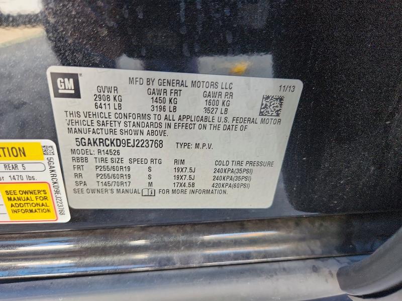 Продажа на аукционе авто 2014 Buick Enclave, vin: 5GAKRCKD9EJ223768, номер лота: 65305976