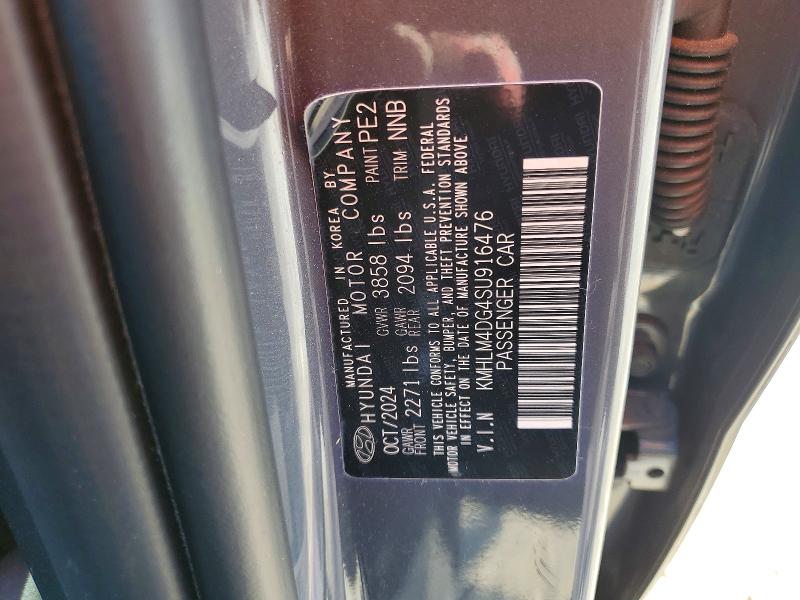 63914296 :رقم المزاد ، KMHLM4DG4SU916476 vin ، 2025 Hyundai Elantra مزاد بيع