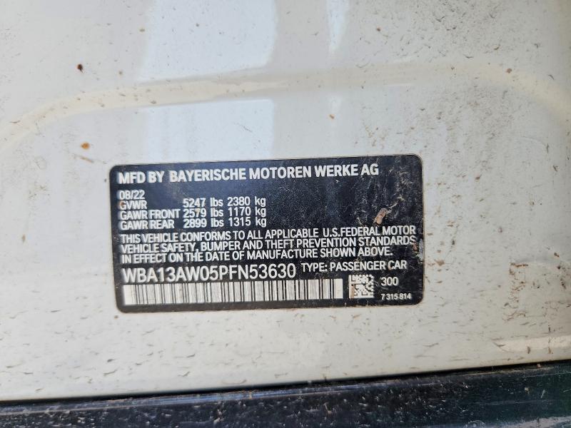 63694996 :رقم المزاد ، WBA13AW05PFN53630 vin ، 2023 Bmw M440xi مزاد بيع