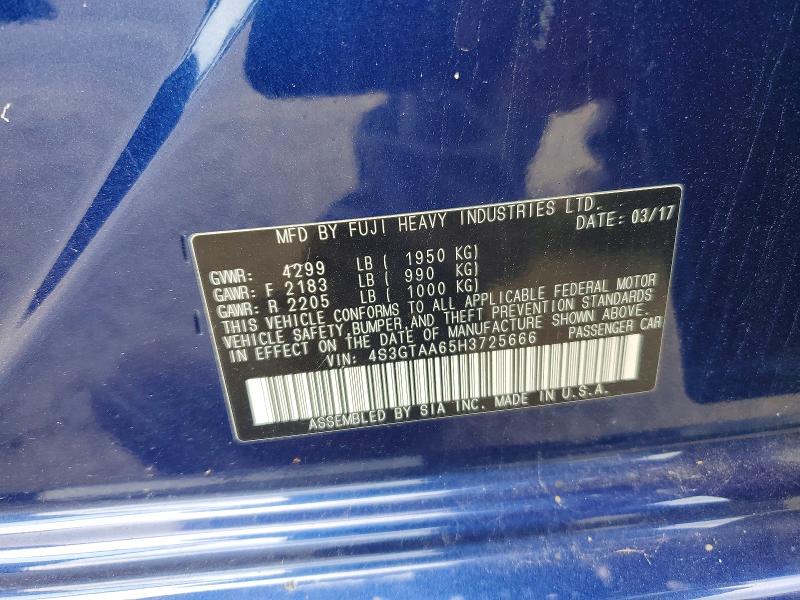 Aukcja sprzedaży 2017 Subaru Impreza, vin: 4S3GTAA65H3725666, numer aukcji: 64618336