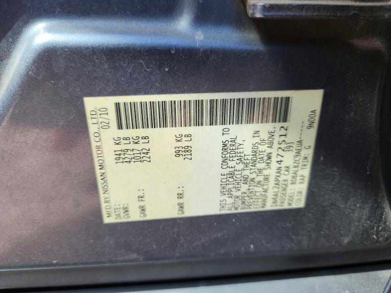 Продажа на аукционе авто 2010 Nissan Altima, vin: 1N4AL2APXAN472512, номер лота: 65273666