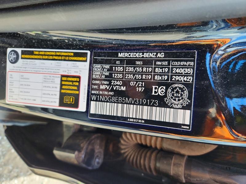 Aukcja sprzedaży 2021 Mercedes-benz Glc, vin: W1N0G8EB5MV319173, numer aukcji: 67223846