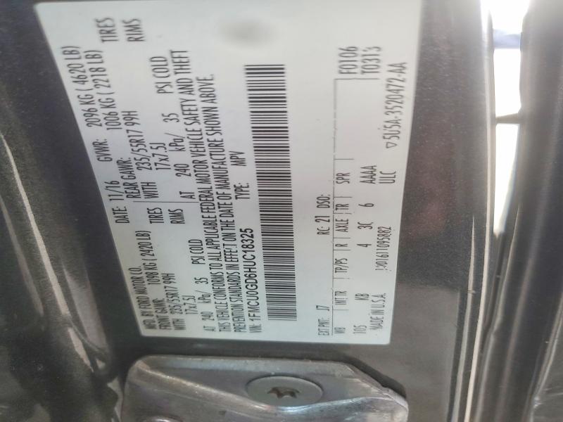 Aukcja sprzedaży 2017 Ford Escape, vin: 1FMCU0GD6HUC18325, numer aukcji: 64120886