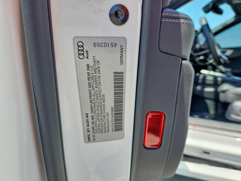 Aukcja sprzedaży 2025 Audi A5, vin: WAUFACF51SA010882, numer aukcji: 63879526