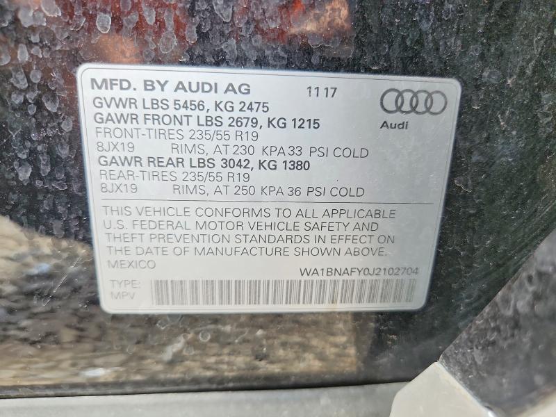 65693486 :رقم المزاد ، WA1BNAFY0J2102704 vin ، 2018 Audi Q5 مزاد بيع
