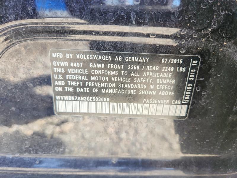 Продаж на аукціоні авто 2016 Volkswagen Cc, vin: WVWBN7AN2GE503698, номер лоту: 65749316