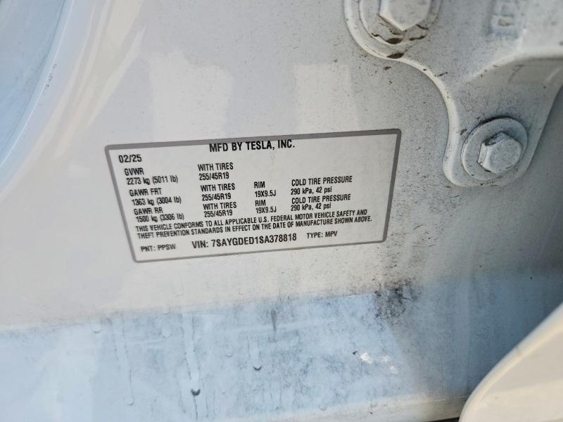 Продажа на аукционе авто 2025 Tesla Model Y, vin: 7SAYGDED1SA378818, номер лота: 66778366