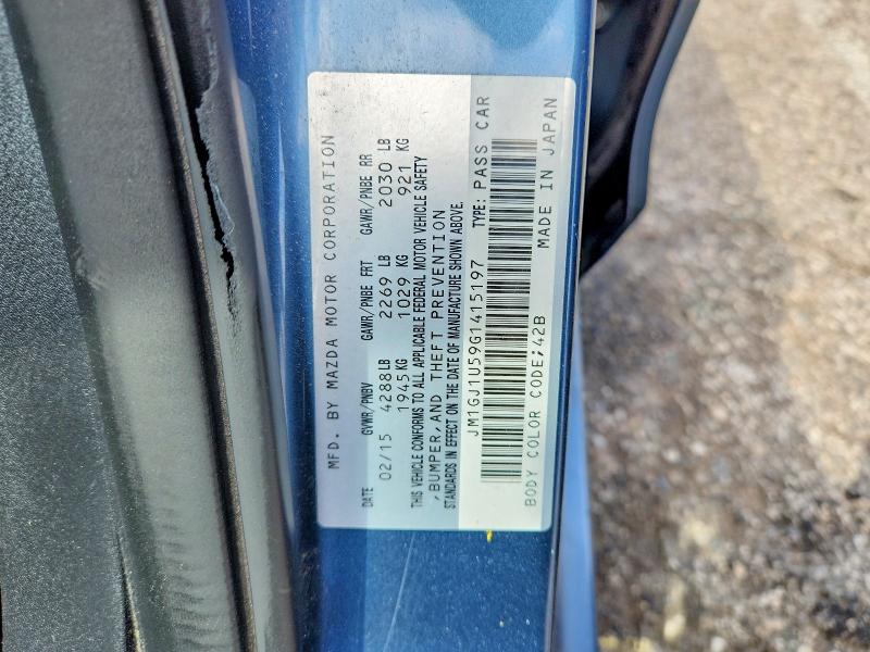 Aukcja sprzedaży 2016 Mazda 6, vin: JM1GJ1U59G1415197, numer aukcji: 64515206