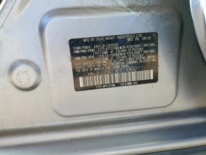 Aukcja sprzedaży 2014 Subaru Xv Crosstrek, vin: JF2GPACC4E8330692, numer aukcji: 67281646