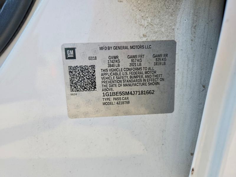 Продаж на аукціоні авто 2018 Chevrolet Cruze, vin: 1G1BE5SM4J7181662, номер лоту: 64101916