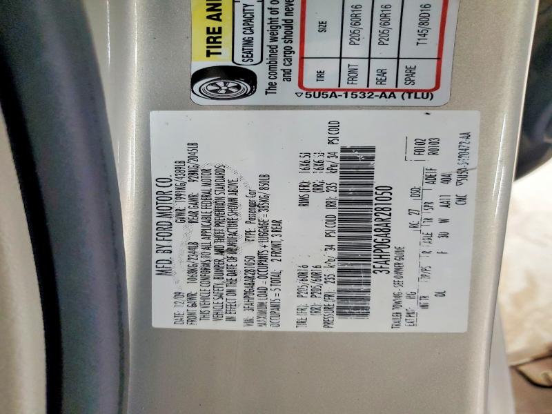 Aukcja sprzedaży 2010 Ford Fusion, vin: 3FAHP0GA8AR281050, numer aukcji: 64900786