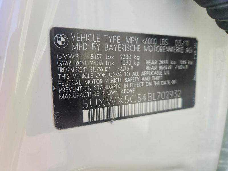 65497186 :رقم المزاد ، 5UXWX vin ، 2011 Bmw X3 مزاد بيع