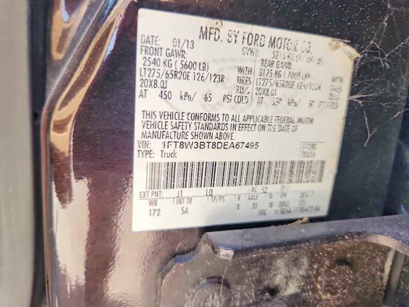Auction sale of the 2013 Ford F350, vin: 1FT8W3BT8DEA67495, lot number: 65695996