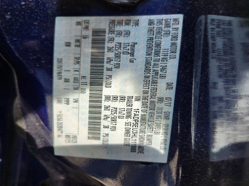 64386606 :رقم المزاد ، 1FADP5EU3HL111888 vin ، 2017 Ford C-max مزاد بيع