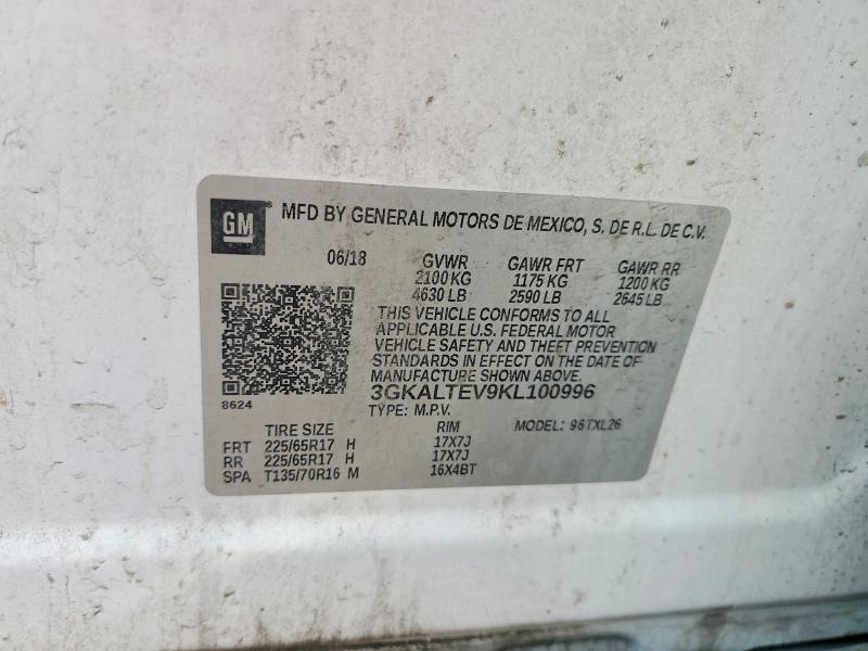 Продаж на аукціоні авто 2019 Gmc Terrain, vin: 3GKALTEV9KL100996, номер лоту: 64729696