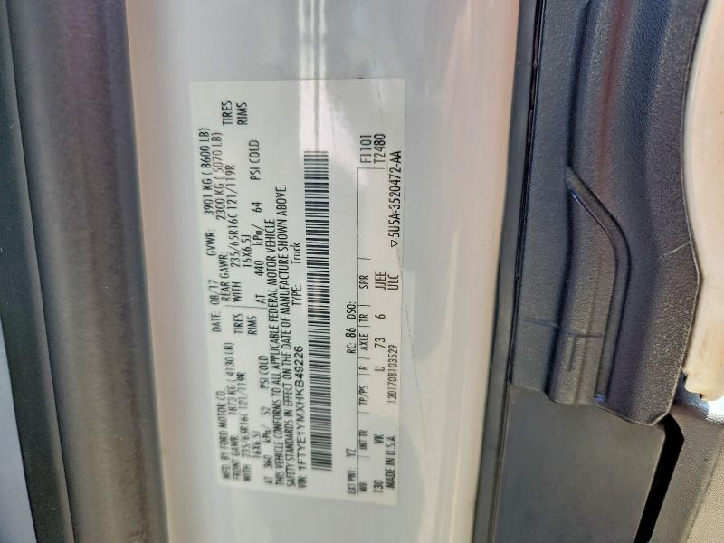 Aukcja sprzedaży 2017 Ford Transit, vin: 1FTYE1YMXHKB49226, numer aukcji: 64926486