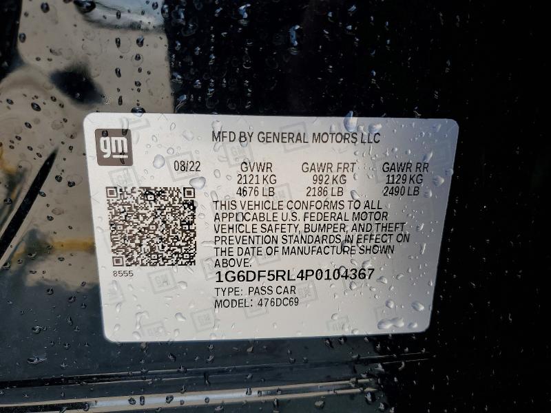 65754486 :رقم المزاد ، 1G6DF5RL4P0104367 vin ، 2023 Cadillac Ct4 مزاد بيع